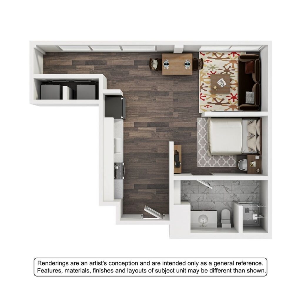 1BR/1BA – The Terrazo
