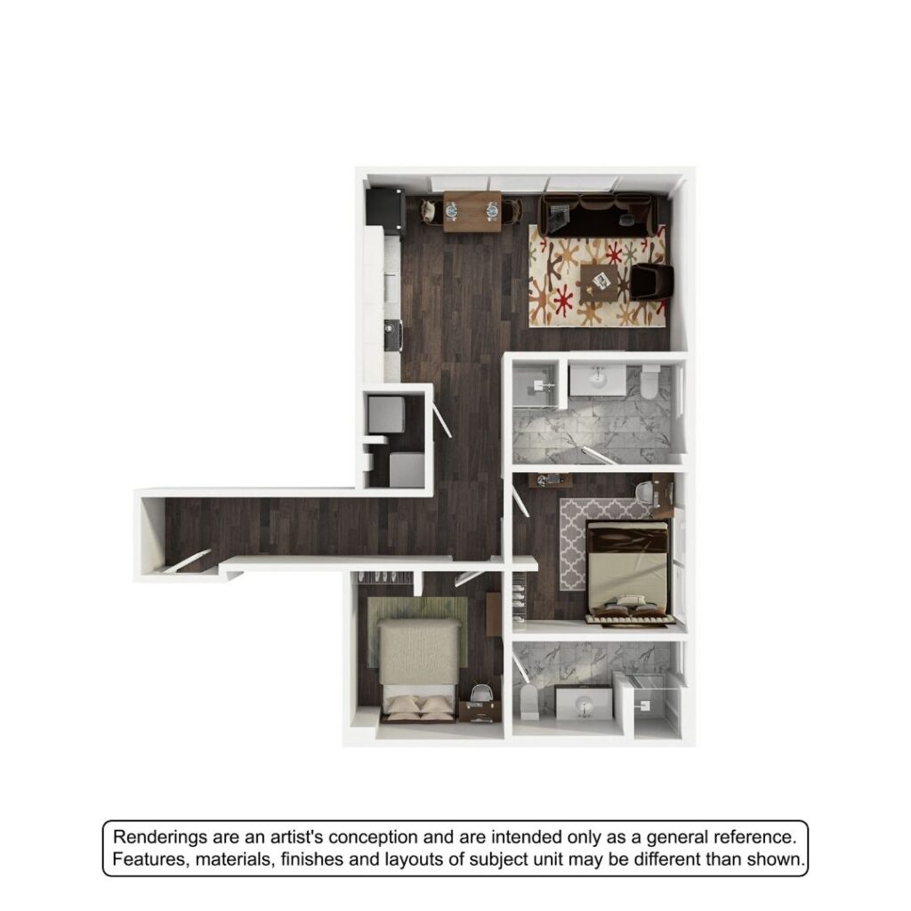 2BR/2BA – The Sixty-One